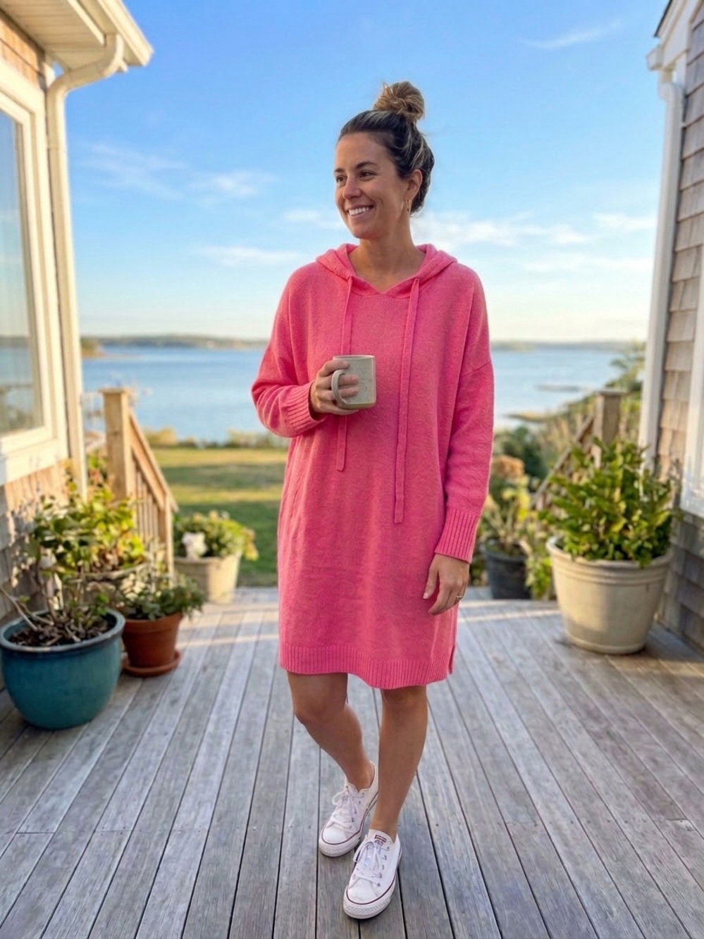 Saturday Sunday by Anthropologie Hooded Dress Sweater - #95